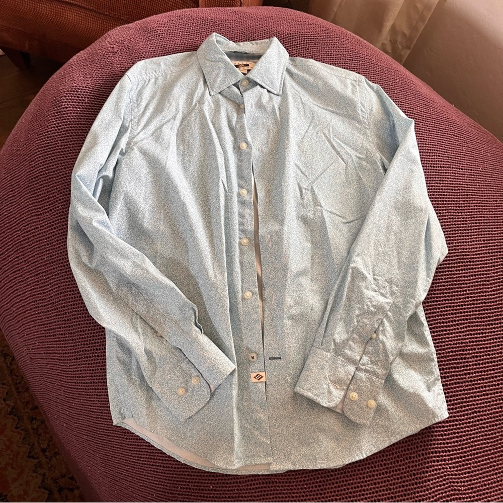 Joseph Abboud Light Blue Casual Button-Down Shirt